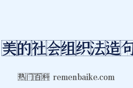 美的社会组织法造句是什么意思的图片